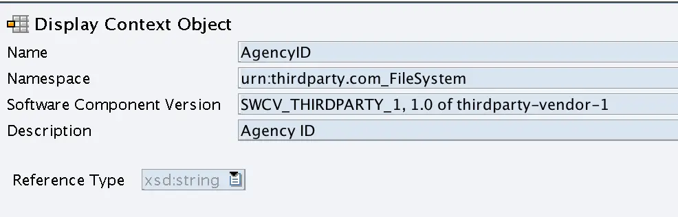 Create Context Object with Reference Type xsd:String