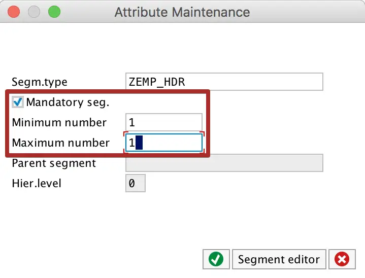 Configure iDoc segment maximum and minimum occurrences in we30