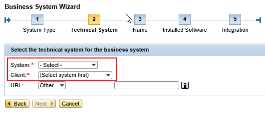 Select Technical System Detail like System and Client 