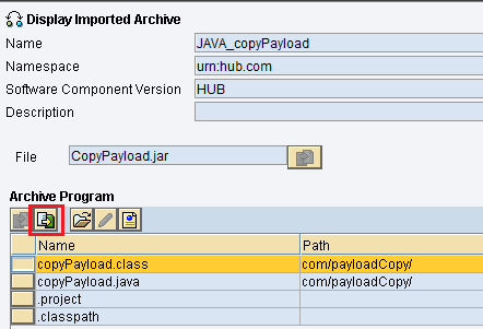 Click export option to download the Imported Archive Java Mapping