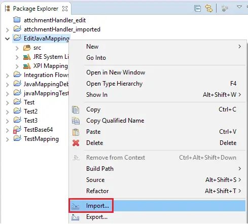 Import Archive File to Java Project in NWDS