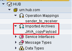 Access Java Mappings under Imported Archives of SWCV