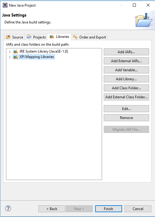 Java Project created using wizard in eclipse NWDS