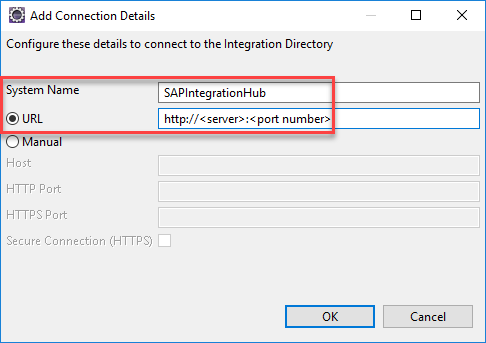 Add connection to Eclipse PI Connections: PI/PO URL and Name