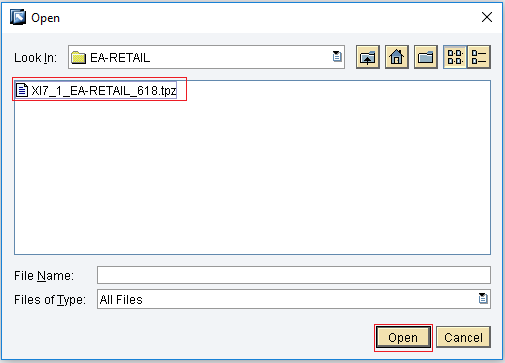 Select tpz file from client