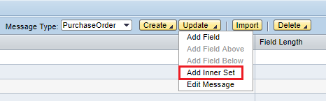 Add Inner Row Type of a multilevel XML