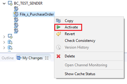 Save and Activate Communication Channel in NWDS iFlow