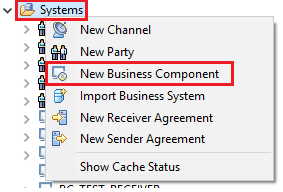 Create new Business Component in NWDS PI Explorer 