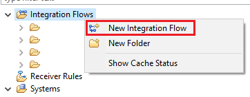 Create new integration flow by right click NWDS