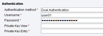 sFTP dual authentication configuration