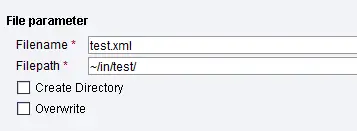 sFTp Adapter filename and directory configuration 