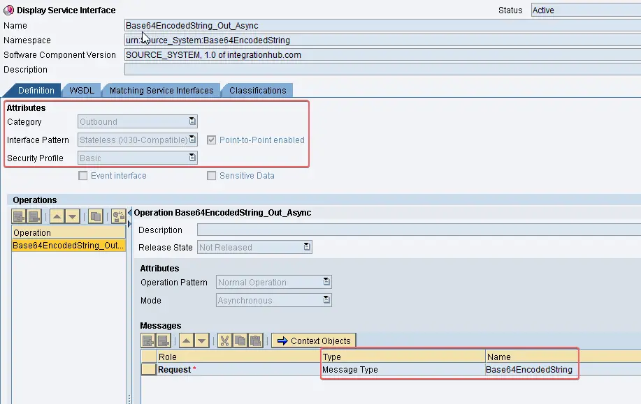 Outbound Service Interface for base64 decode scenario in SAP PI ESR.