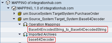 base64 object list in ESR. SWCV, namespace, imported archives and operation mapping.