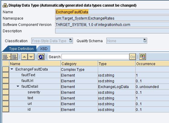 ExchangeFaultData Data Type in ESR in SAP PI PO