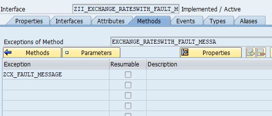 Proxy class with zcx_fault_messages exception class in transaction se24