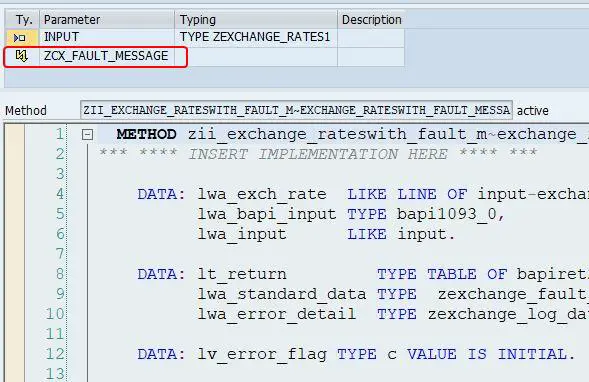 Proxy class with zcx_fault_messages exception class in transaction se24