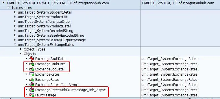 Inbound Service Interface and Proxy class in SPROXY Transaction in SAP back-end system with Fault message types