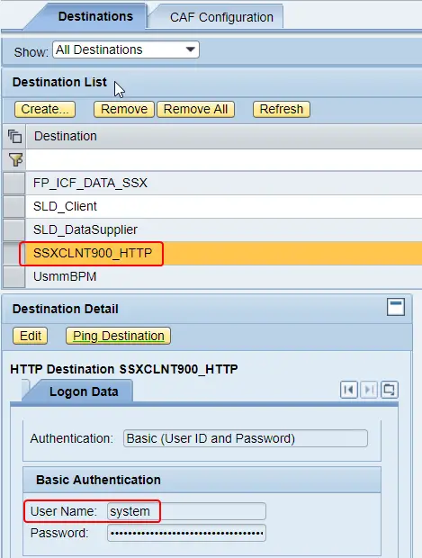 HTTP destination Logon Attributes in NWDS
