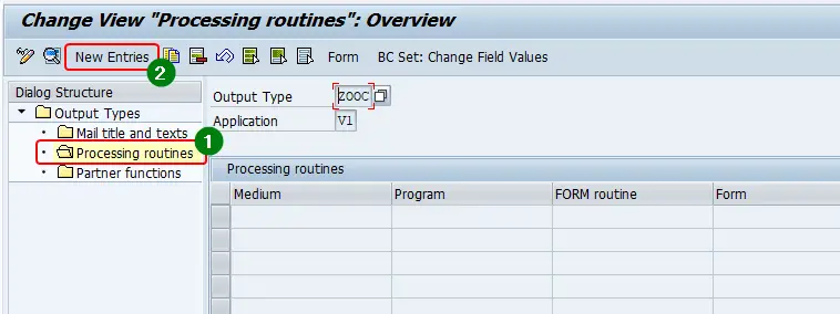 In transaction NACE under output type and application, define the processing routine. For EDI program is RSNASTED and ABAP form is EDI_PROCESSING.