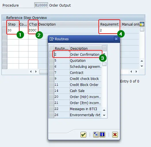 Configure the Output Procedure with a new step, output type and requirement routine.