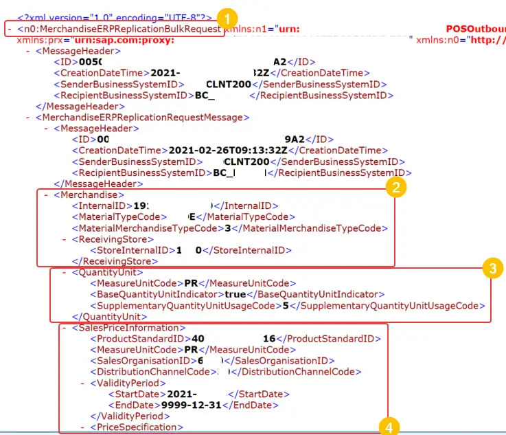 XML of the message generated by WESOUT in SXMB_MONI