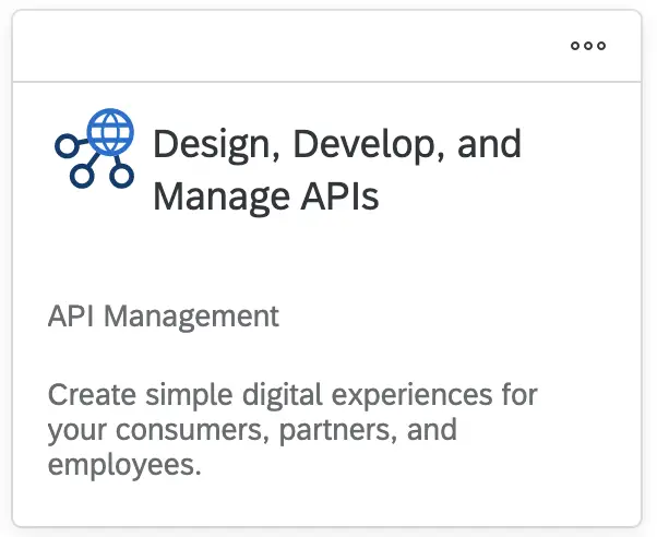 API management capability of CPI